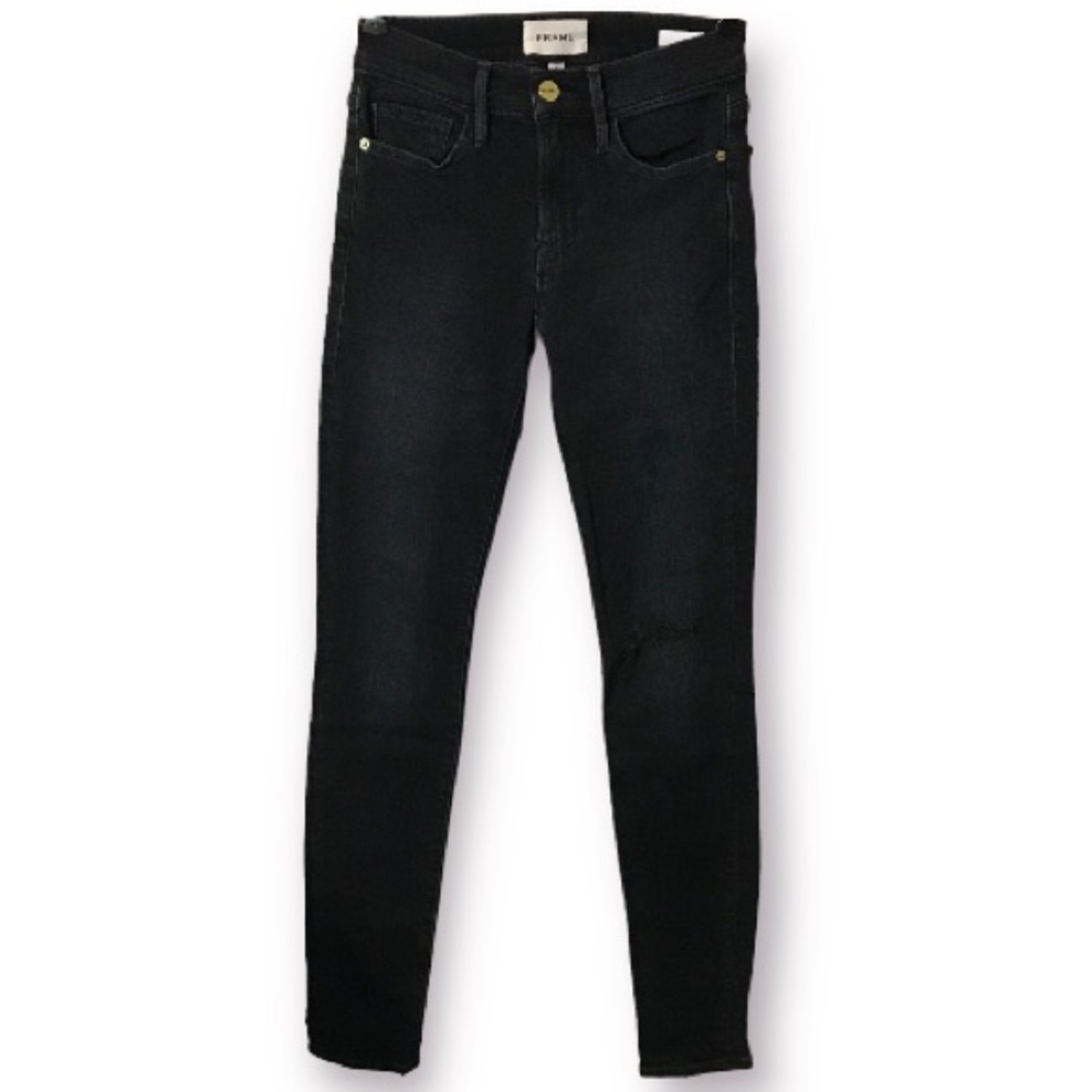 FRAME LE SKINNY DE JEANNE DARK WASH JEAN SIZE 24